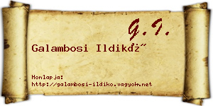 Galambosi Ildikó névjegykártya